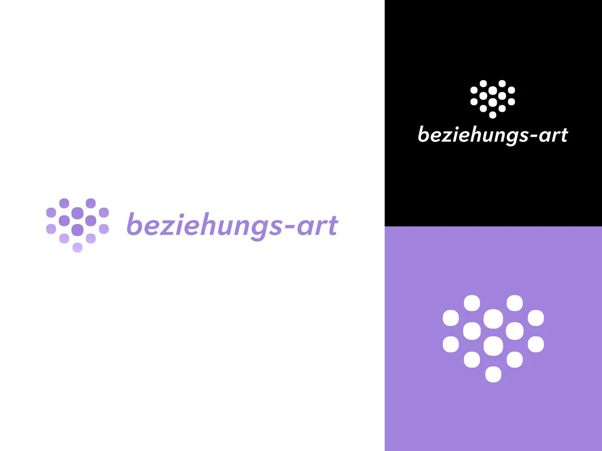 Logo von beziehungs-art mit Farbvarianten