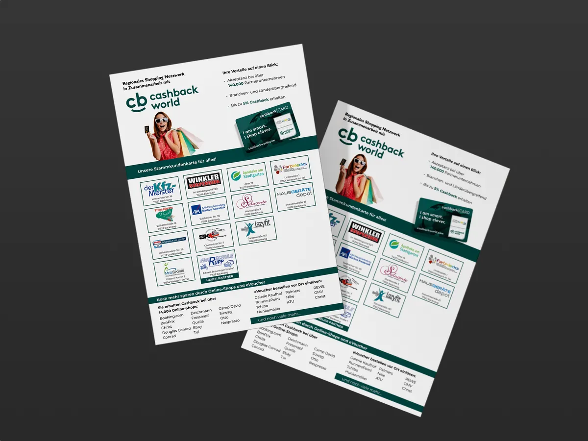 Flyer für CashbackWorld