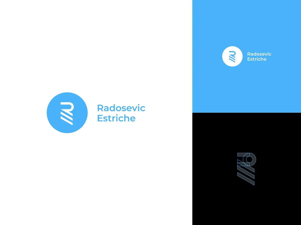 Logo von Radosevic Estriche mit Farbvarianten